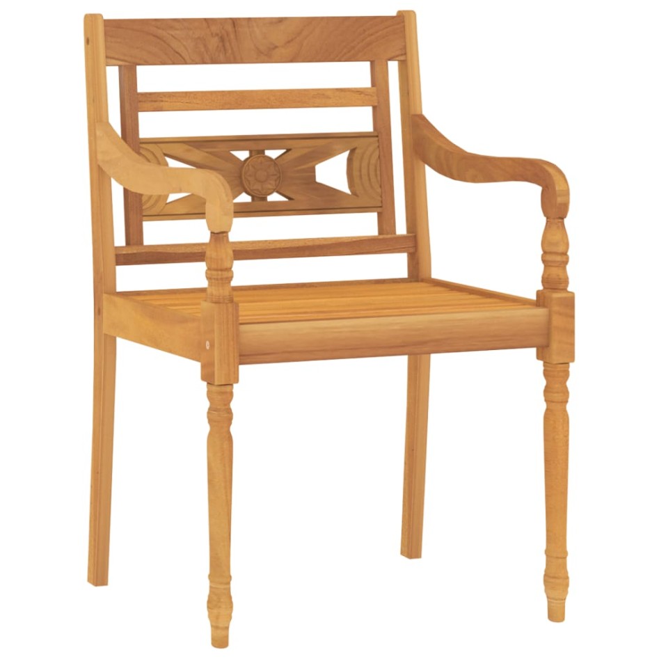 Juego de comedor para jardín 3 pzas madera maciza de