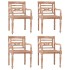 Sillas Batavia 4 uds madera maciza de teca