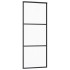 Puerta corredera con herrajes ESG vidrio y aluminio 76x205