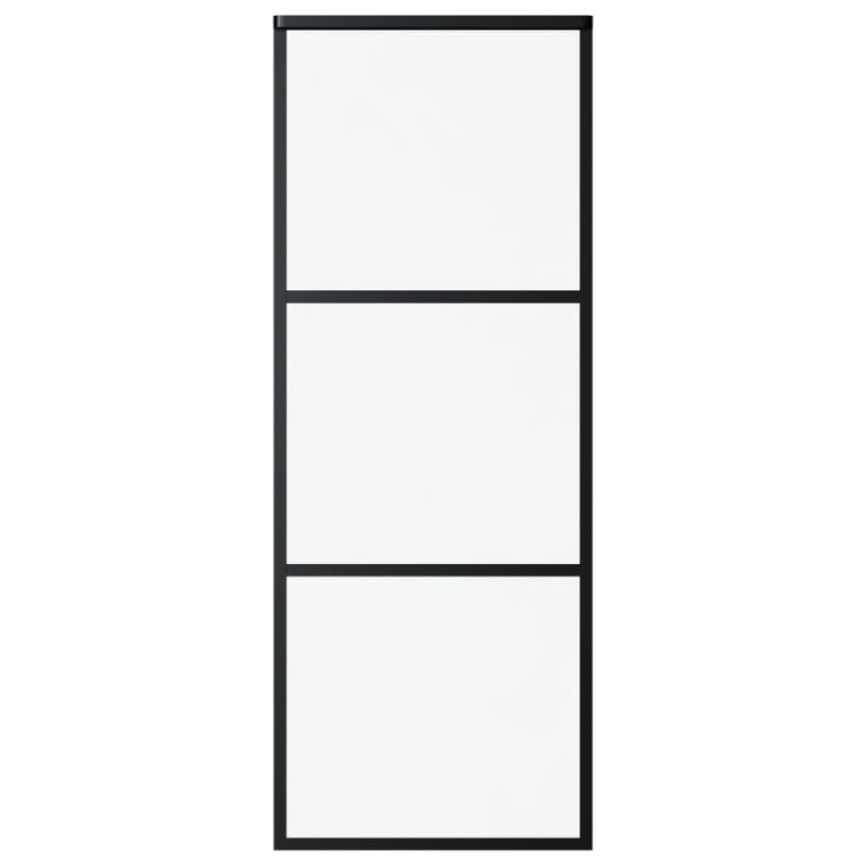 Puerta corredera con herrajes ESG vidrio y aluminio 76x205