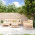 Juego de muebles de jardín 7 piezas madera maciza de