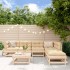 Juego de muebles de jardín 7 piezas madera maciza de