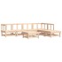 Juego de muebles de jardín 7 piezas madera maciza de
