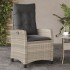 Sillones reclinables de jardín con cojines gris 2 uds ratán