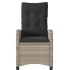 Sillones reclinables de jardín con cojines gris 2 uds ratán