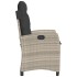 Sillones reclinables de jardín con cojines gris 2 uds ratán