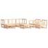 Juego de muebles de jardín 7 piezas madera maciza de