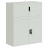 Armario archivador de acero gris claro 90x40x110