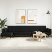 Sofá cama en forma de L terciopelo negro 275x140x70 cm