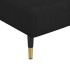 Sofá cama en forma de L terciopelo negro 275x140x70