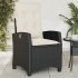 Sillón reclinable de jardín con cojines ratán sintético