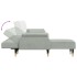Sofá cama en forma de L terciopelo gris claro 271x140x70