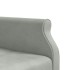 Sofá cama en forma de L terciopelo gris claro 271x140x70