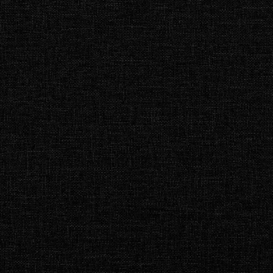 Sofá cama en forma de L tela negro 255x140x70