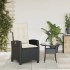 Sillón reclinable de jardín con cojines ratán sintético
