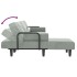 Sofá cama en forma de L terciopelo gris claro 260x140x70