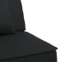 Sofá cama en forma de L tela negro 255x140x70