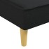 Sofá cama en forma de L tela negro 255x140x70