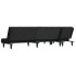 Sofá cama en forma de L terciopelo negro 255x140x70