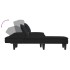 Sofá cama en forma de L terciopelo negro 255x140x70