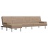 Sofá cama en forma de L cuero sintético capuchino 255x140x70
