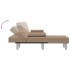 Sofá cama en forma de L cuero sintético capuchino 255x140x70