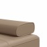 Sofá cama en forma de L cuero sintético capuchino 255x140x70