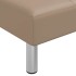 Sofá cama en forma de L cuero sintético capuchino 255x140x70