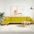 Sofá cama en forma de L terciopelo amarillo 271x140x70