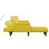 Sofá cama en forma de L terciopelo amarillo 271x140x70