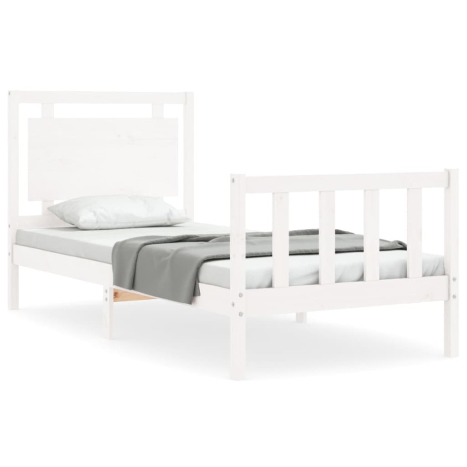 Estructura cama sin colchón madera maciza pino blanca