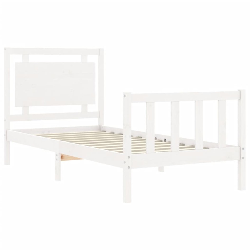 Estructura cama sin colchón madera maciza pino blanca