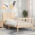 Estructura de cama sin colchón madera maciza de pino 100x200