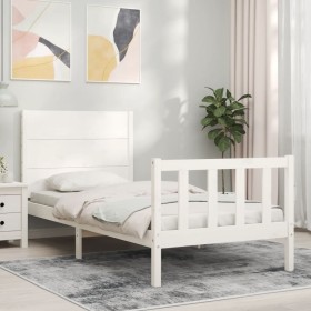 Estructura cama sin colchón madera maciza pino blanca