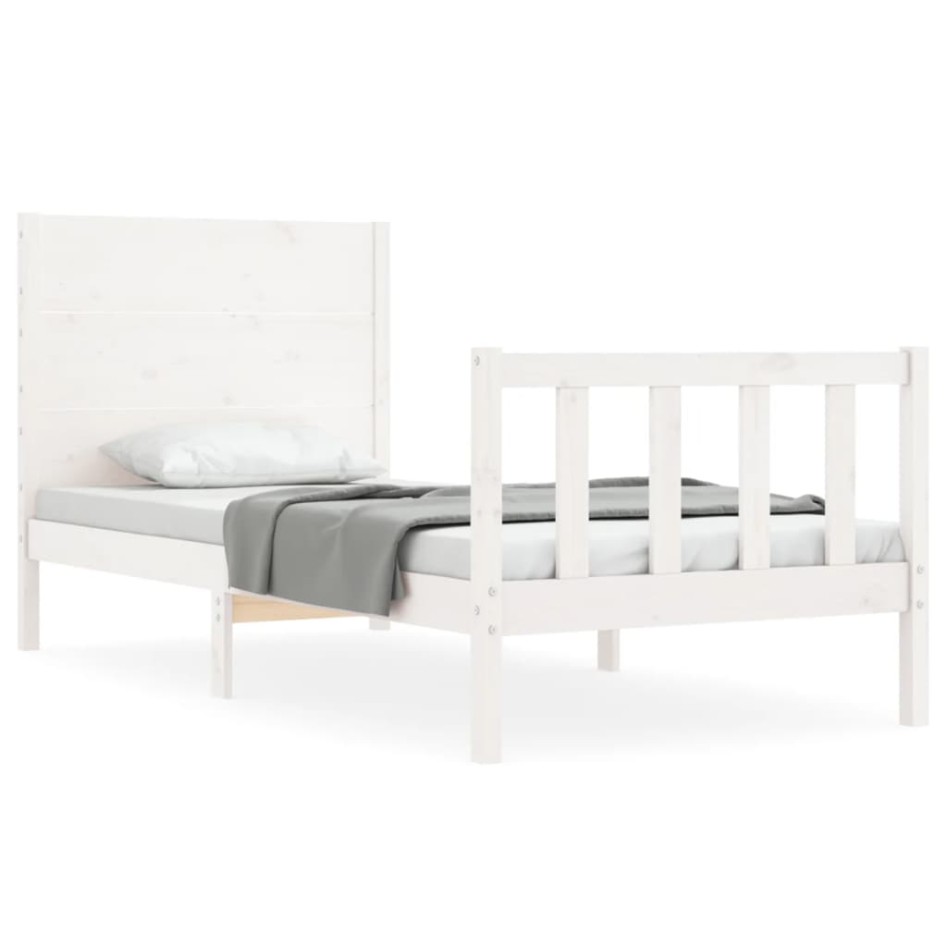 Estructura cama sin colchón madera maciza pino blanca