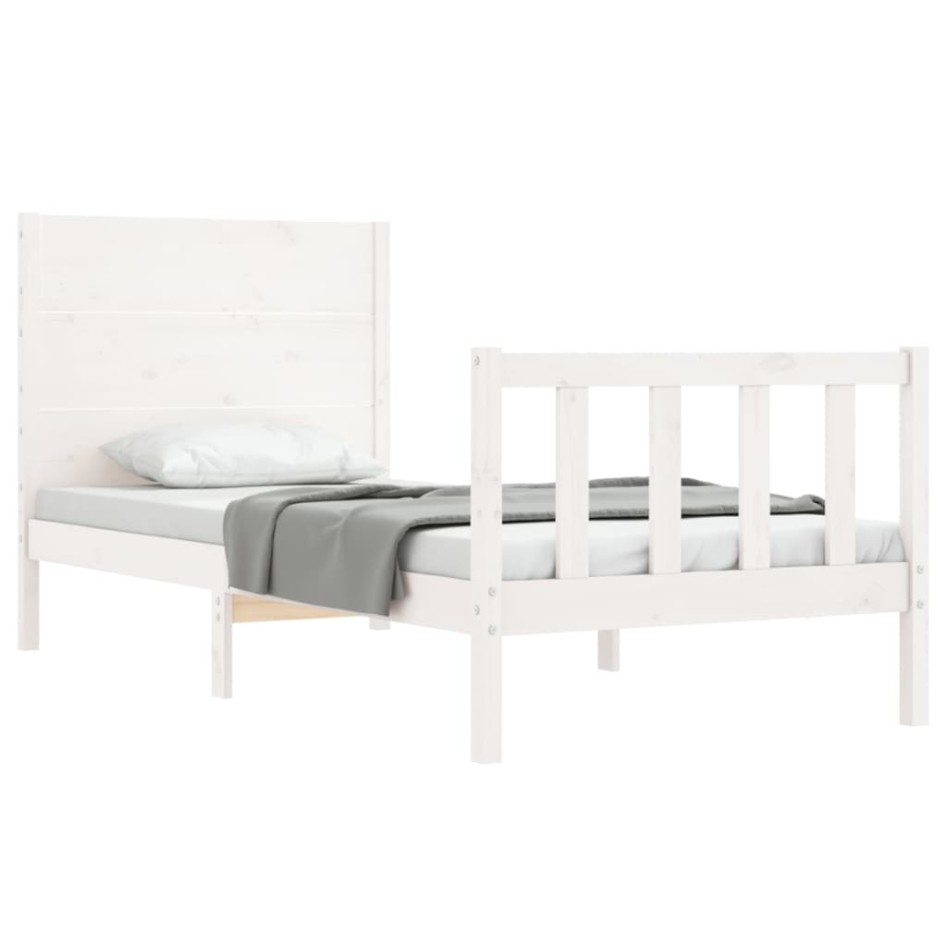 Estructura cama sin colchón madera maciza pino blanca