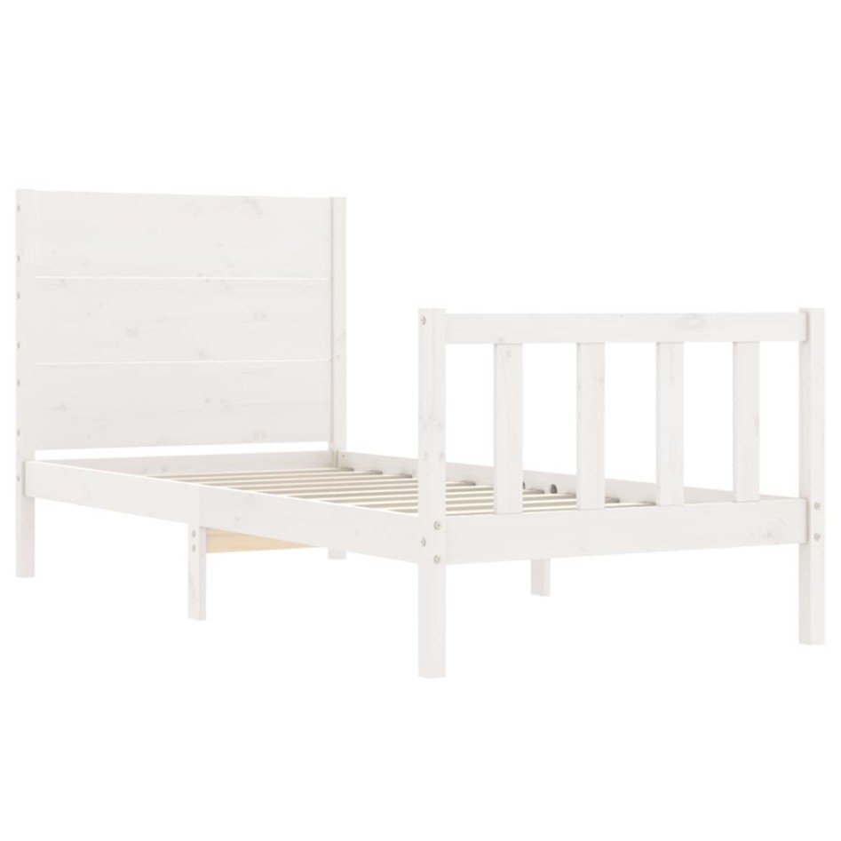 Estructura cama sin colchón madera maciza pino blanca