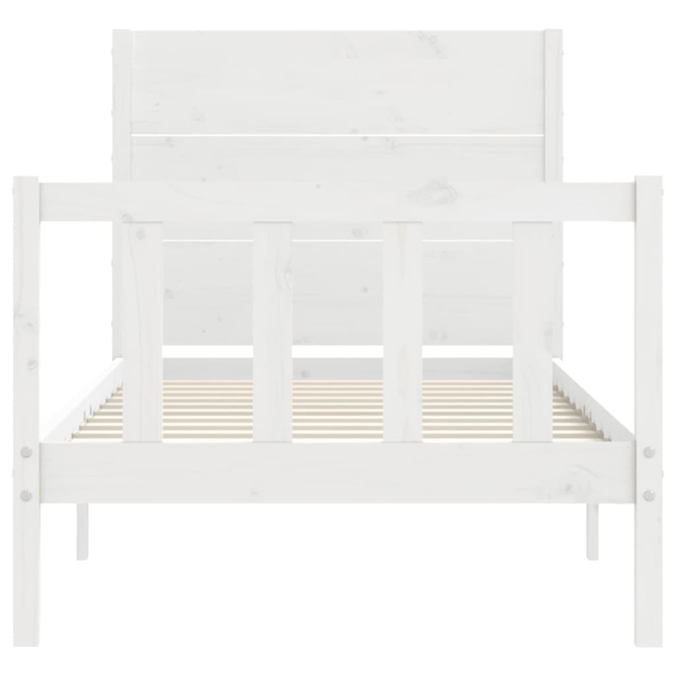 Estructura cama sin colchón madera maciza pino blanca