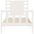 Estructura de cama individual con cabecero madera maciza