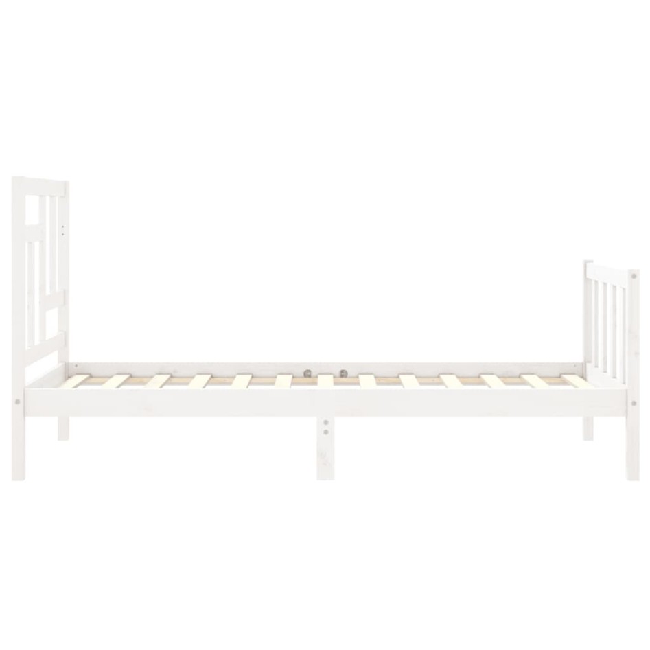 Estructura de cama con cabecero madera maciza