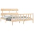 Estructura de cama de matrimonio con cabecero madera