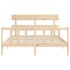 Estructura de cama de matrimonio con cabecero madera
