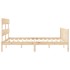 Estructura de cama de matrimonio con cabecero madera