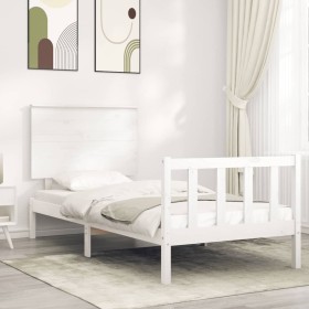 Estructura cama sin colchón madera maciza pino blanca
