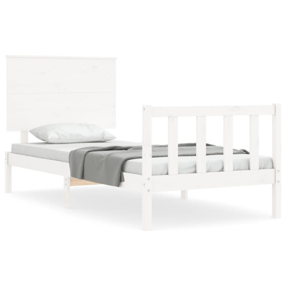 Estructura cama sin colchón madera maciza pino blanca