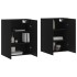 Armarios de pared 2 unidades negro 69,5x34x90