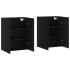 Armarios de pared 2 unidades negro 69,5x34x90