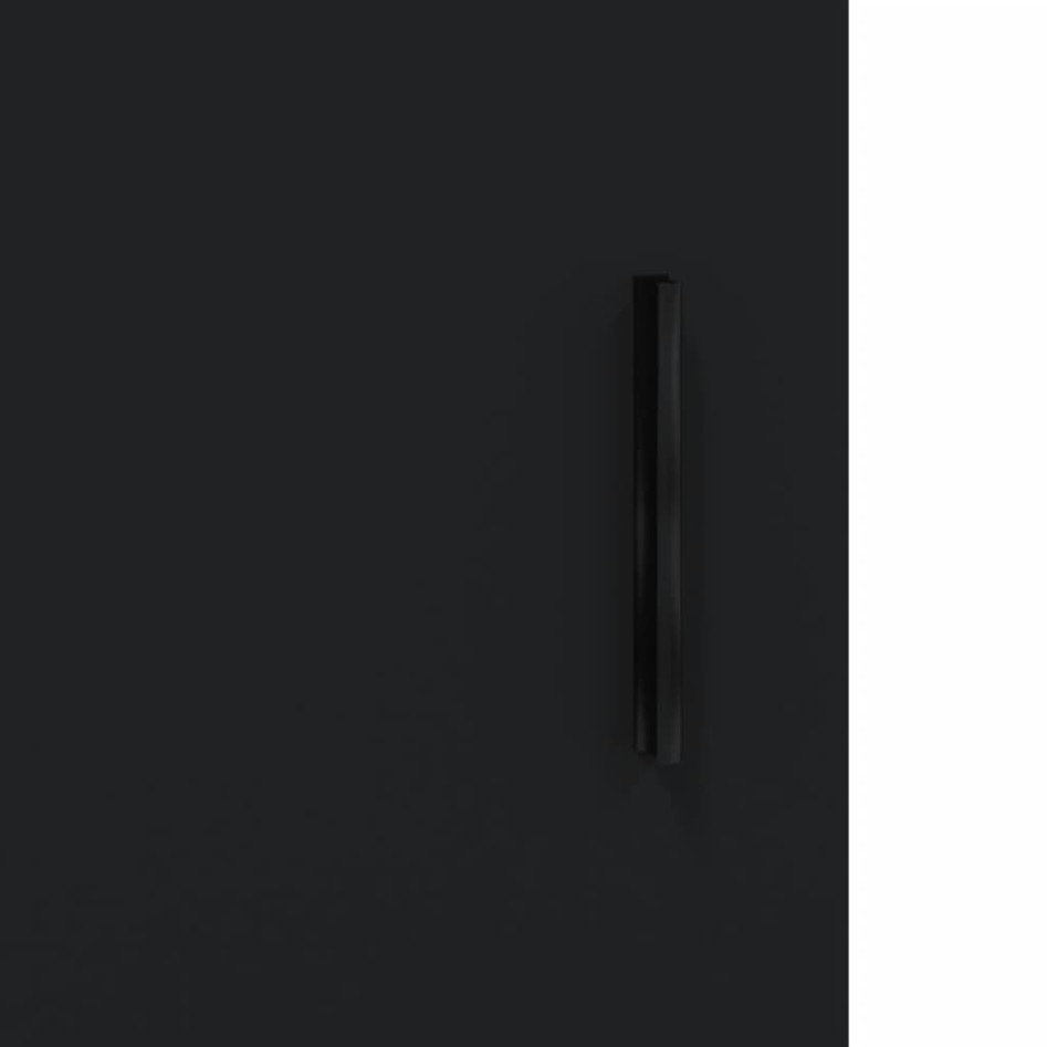 Armarios de pared 2 unidades negro 69,5x34x90