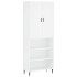 Aparador alto madera contrachapada blanco 69,5x34x180
