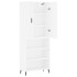 Aparador alto madera contrachapada blanco 69,5x34x180